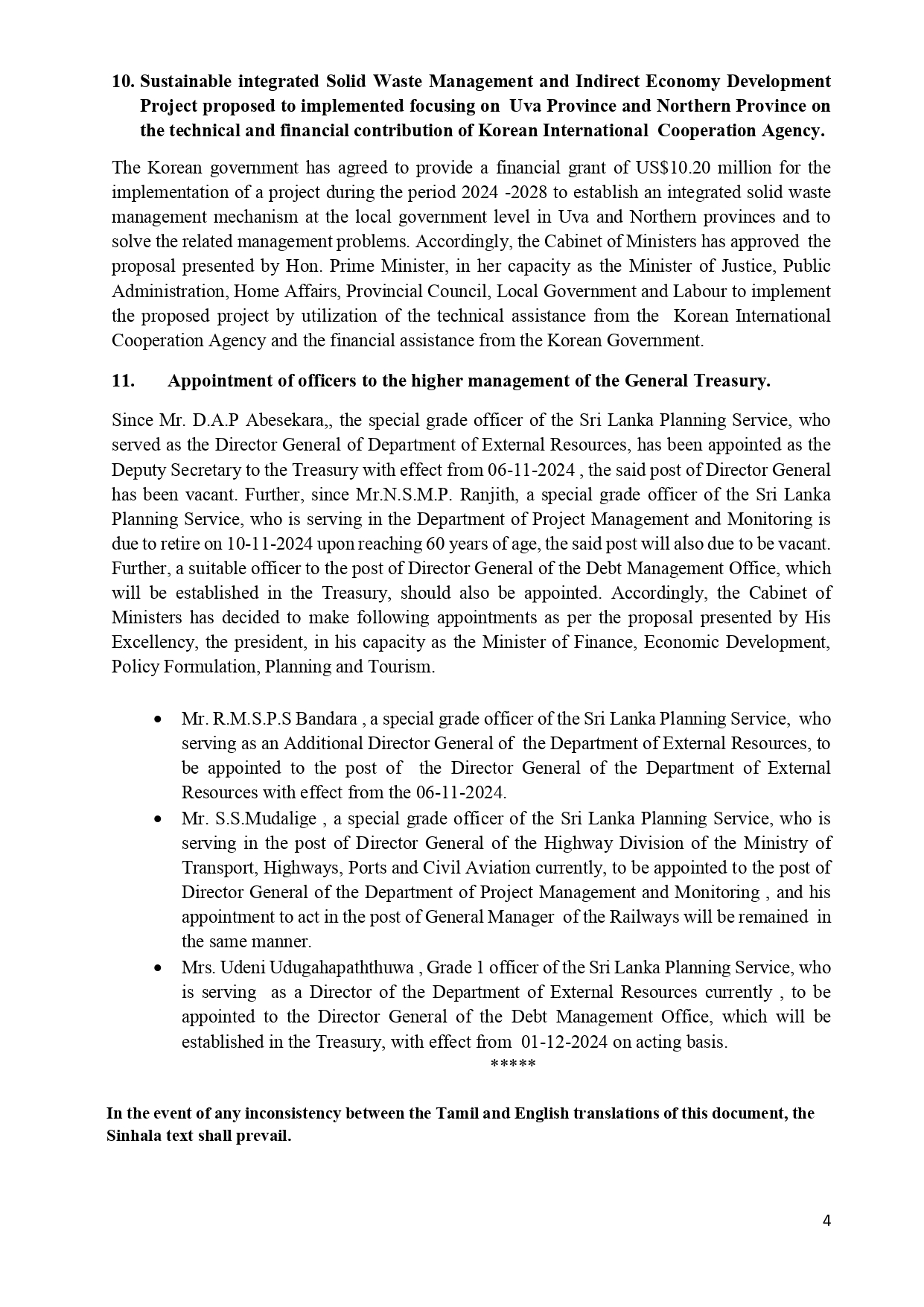 Cabinet Decisions on 05.11.2024 E page 0004